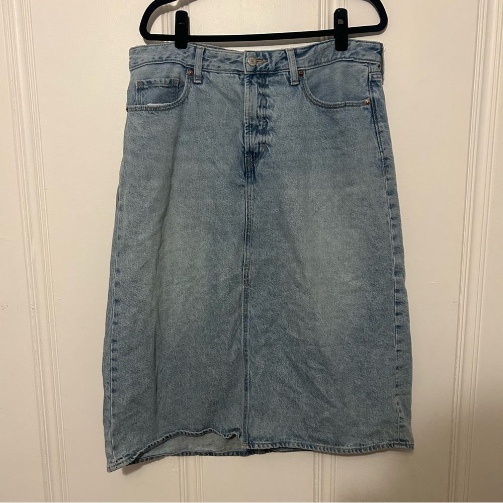 Old Navy Light Blue Denim Skirt Size 16